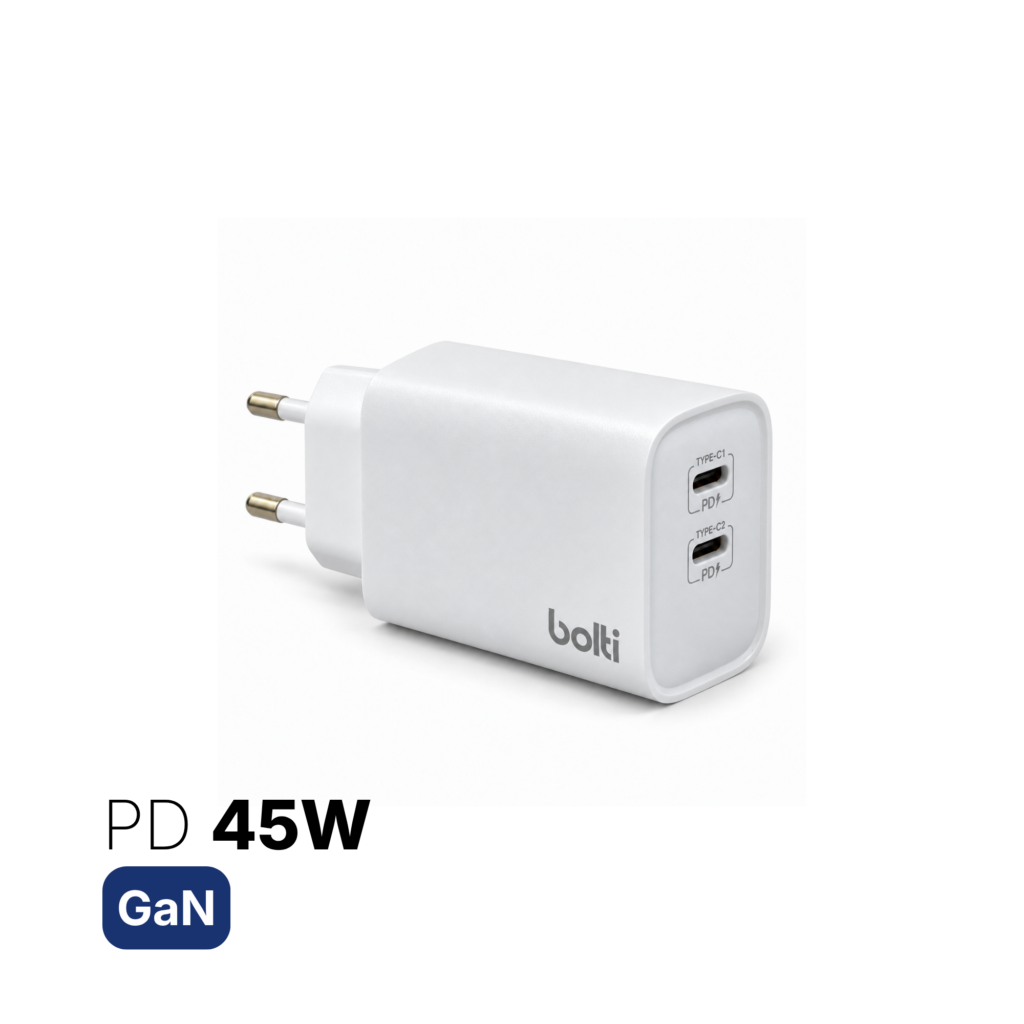 Cargador 45 W doble USB-C GaN